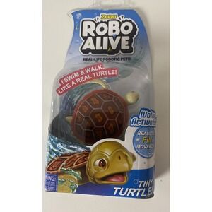 Zuru Robo Alive Real Life Robotic Pet Water Activated Swims  Tiny Turtle New